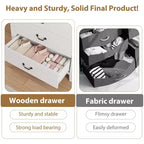 TROPOW Commode 5 tiroirs pour chambre à coucher, commode haute de 114,8 cm, tiroir vertical avec rangement autoportant, armoire de rangement en bois pour chambre à coucher