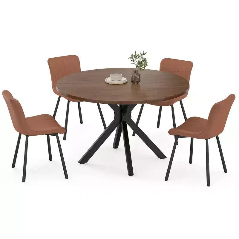 Table à manger ronde de 47 po, table basse moderne du milieu du siècle pour 4 à 6 personnes