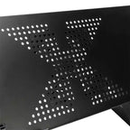 Table pliable portable multifonctionnelle rotative à 360° avec ventilateur et souris, noire