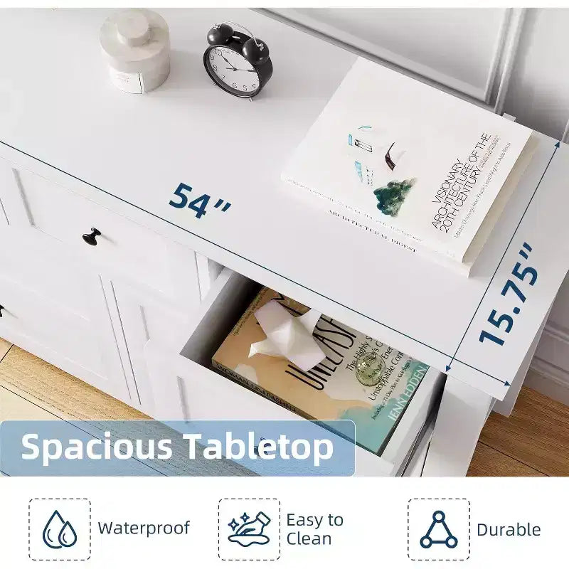 Commode à 7 tiroirs COZONY de 137 cm de large pour chambre à coucher, commode moderne avec rangement profond, organisateur de vêtements pour salon, couloir