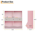 Étagère pour enfants, coffre à jouets de rangement à 3 niveaux, coffre de rangement multifonctionnel pour chambre d'enfant, chambre à coucher, école