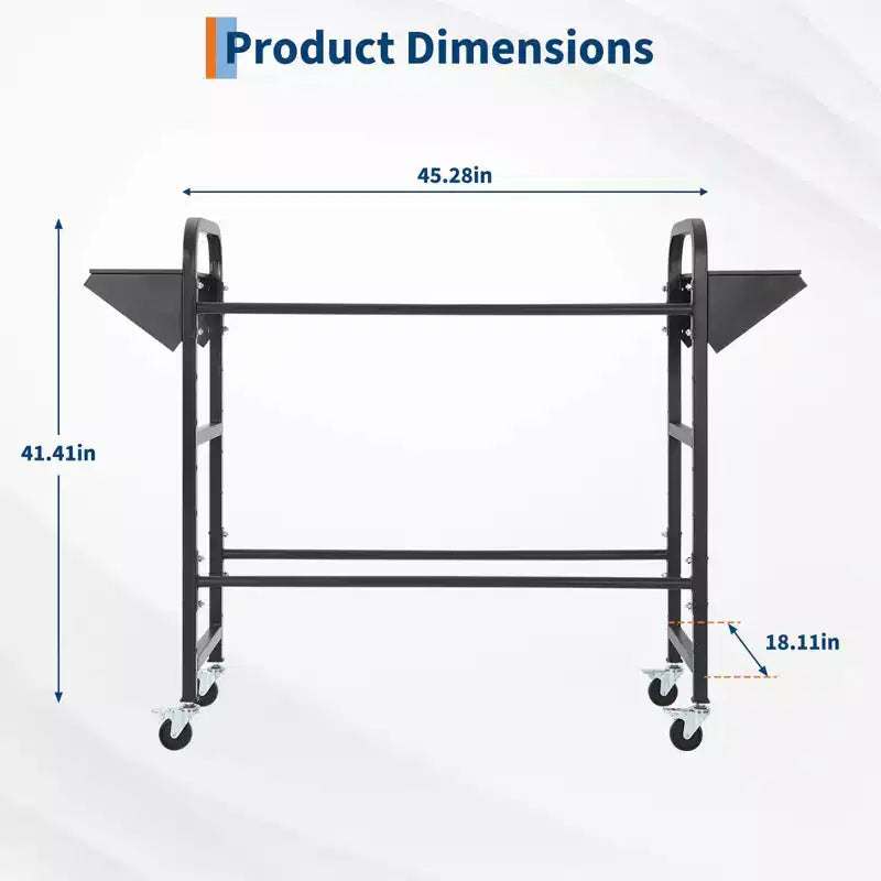 Support à pneus, capacité de 227 kg, support de rangement de pneus roulant réglable avec 2 étagères et 4 roulettes pivotantes pour garage, pneus de VUS et de camions, noir