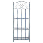 SAFAVIEH Bryn Étagère de boulanger d'extérieur victorienne en fer forgé à 4 niveaux - 63,5 cm l x 38,1 cm P x 160 cm H - 25L x 15P x 63H
