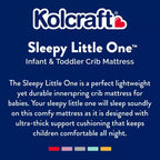 Matelas de lit de bébé et de tout-petit Sleepy Little One de Kolcraft : Ferme, épaisseur de 12,7 cm, housse imperméable, ressorts continus