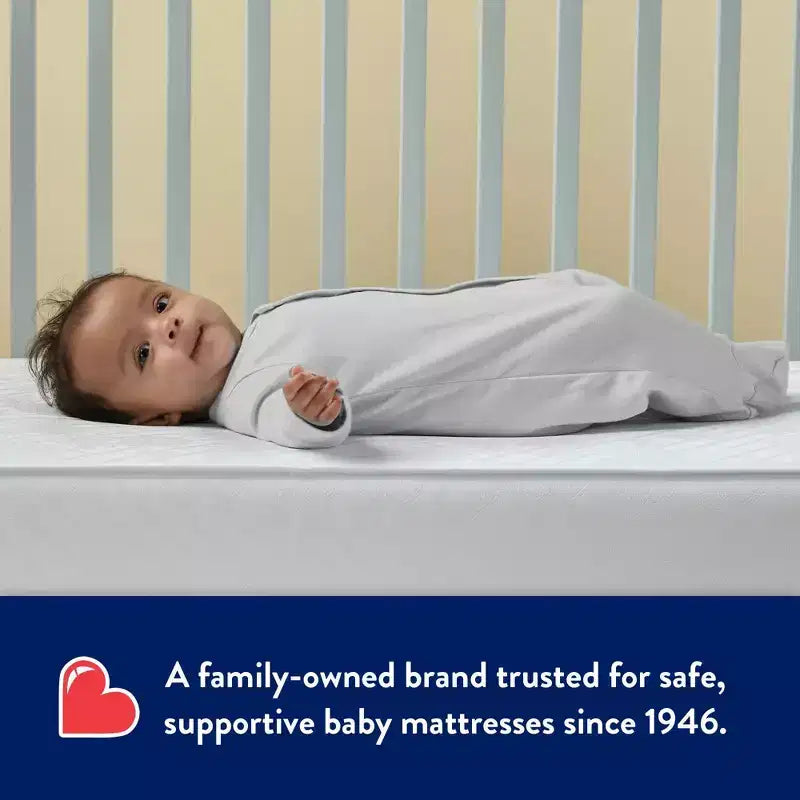 Matelas de lit de bébé et de tout-petit Sleepy Little One de Kolcraft : Ferme, épaisseur de 12,7 cm, housse imperméable, ressorts continus