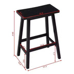 Tabouret de comptoir en bois massif (Lot de 2)
