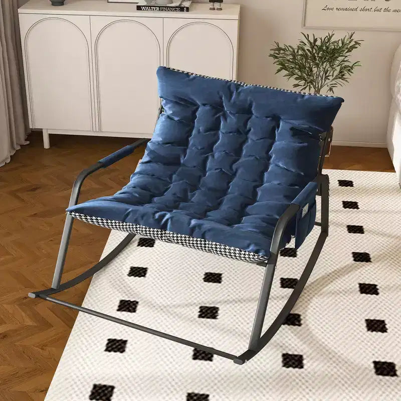 Rocking Chair avec Rangement, Coussins et AccoudoirsFauteuil Ergonomique Toutes Saisons, Confort Respirant pour Chambre, Salon, Patio, Jardin