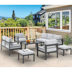 AECOJOY Ensemble de 7 Meubles de Jardin en Aluminium pour Extérieur