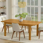 Table à manger extensible rectangulaire de style transitionnel Saige de 152 à 193 cm x 91 cm