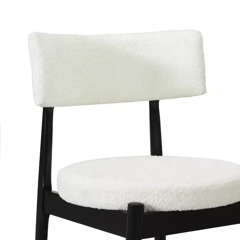 Christopher Knight Home Lumen Chaises de salle à manger modernes en bois d'hévéa et mélange de lin (lot de 2)
