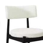 Christopher Knight Home Lumen Chaises de salle à manger modernes en bois d'hévéa et mélange de lin (lot de 2)