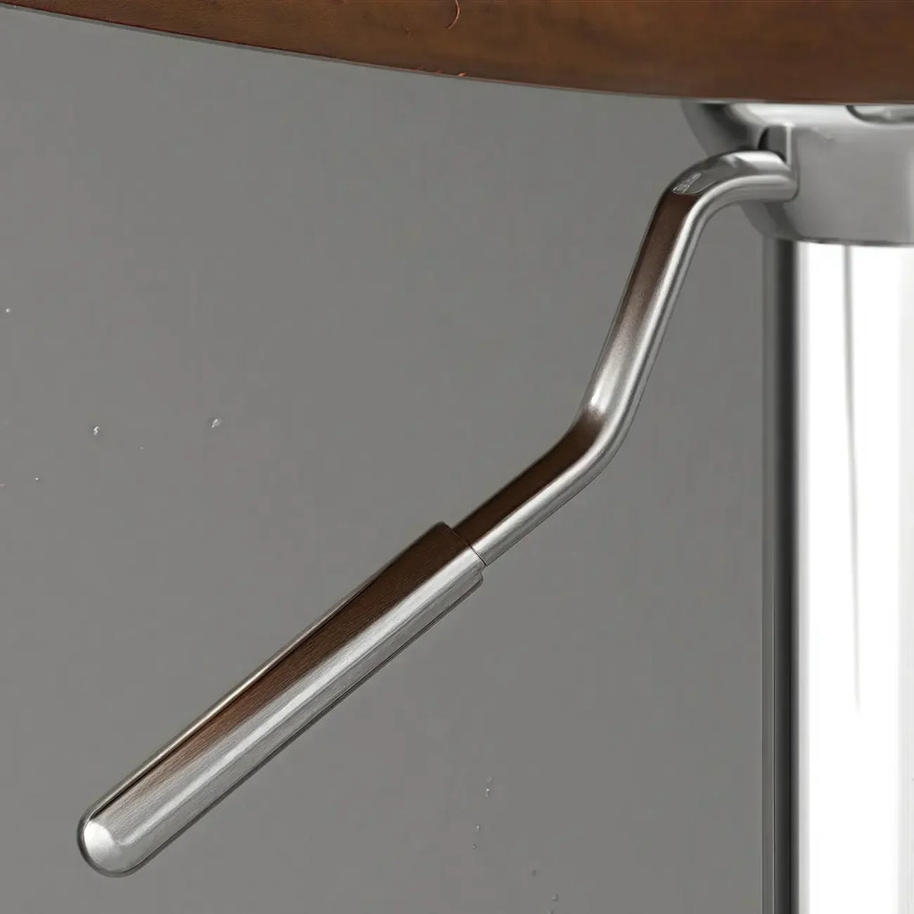 Tabouret de bar réglable pivotant à coussin en cuir