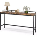 Lantine Table console extra longue de 180 cm, table console étroite derrière le canapé, table de couloir étroite de style industriel rustique pour le salon