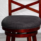 Tabouret de comptoir tournant moderne, Chaise de salle à manger sans dossier rembourrée, Tabouret de bar à dossier en X pour cuisine, restaurant, bureau, salon