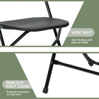 Chaise pliante en plastique, lot de 10, capacité de 158 kg pour événements, bureau, mariage, fête, pique-nique, cuisine, salle à manger