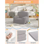Canapé et fauteuil pour enfants 2-en-1 – Sofa en mousse pliable pour tout-petits
