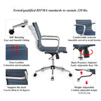 Chaise de bureau à dossier cannelé LUXMOD pour ordinateur et télétravail