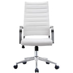 Chaise de bureau moderne haute avec dossier haut, en similicuir PU, pivotante, inclinable, réglable, avec coussin, modèle de designer, pour dirigeant