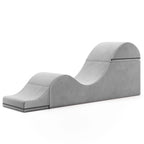 Avana Kami Chaise convertible / Yoga & Massage - Pouf 2 en 1 avec chaise longue de yoga escamotable, Microvelours - N/A