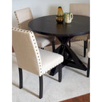 Ensemble de salle à manger 5 pièces Mytzi de Roundhill Furniture, table à manger à piètement croisé avec 4 chaises élégantes