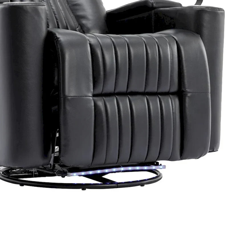 Fauteuil inclinable motorisé de cinéma maison multifonctionnel pivotant à 270°