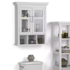 Armoire murale de salle de bain à deux portes Hayes avec niches blanches - WyndenHall