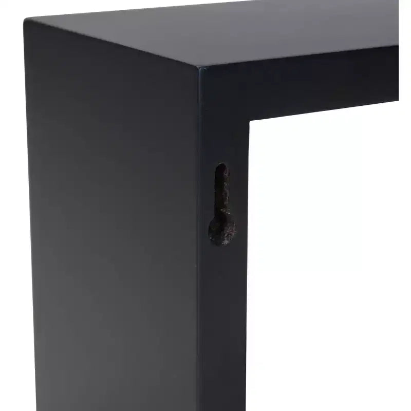 Lot de 3 étagères murales flottantes Cubbi noires : Bois composite, gain de place, différentes tailles