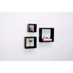 Lot de 3 étagères murales flottantes Cubbi, couleur espresso
