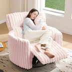 Fauteuil inclinable électrique de crèche AMERLIFE, planeur à bascule pivotant électrique avec USB et Type-C, fauteuil avec 2 oreillers, canapé inclinable pour la maison