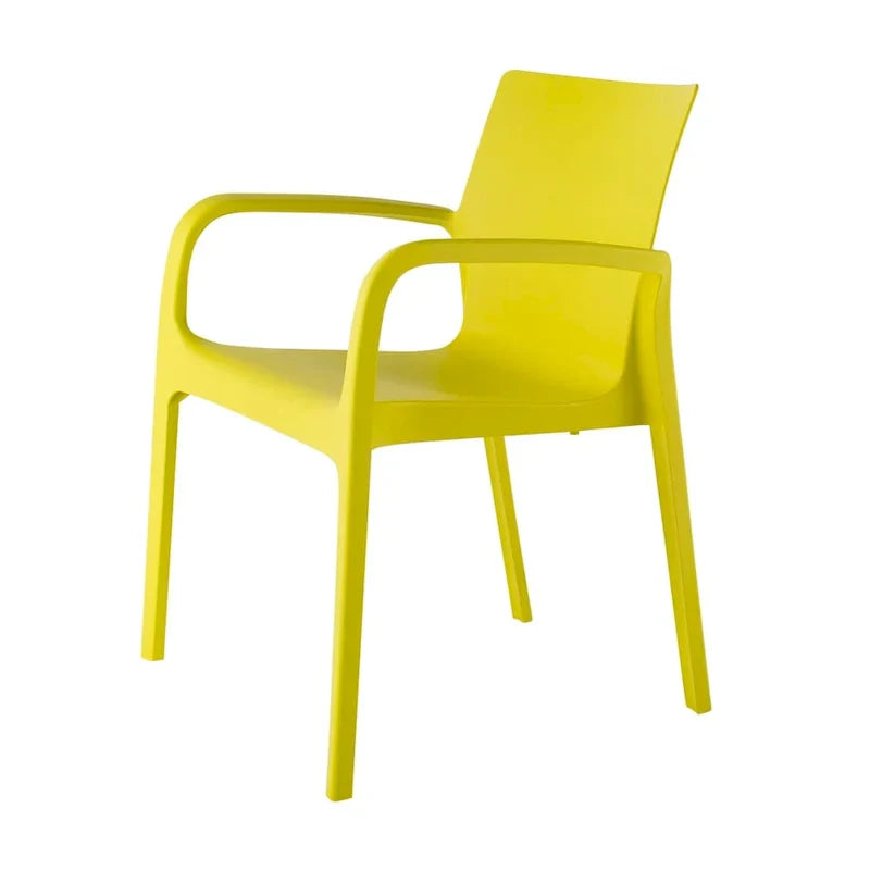 Fauteuil de salle à manger empilable toutes saisons Alissa en résine, lot de 2