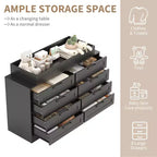 Commode Zstar 5 tiroirs pour Chambre, Commode verticale de 105 cm de haut avec Rangement Autonome, Coffre de Rangement en Bois pour Salon, Blanc