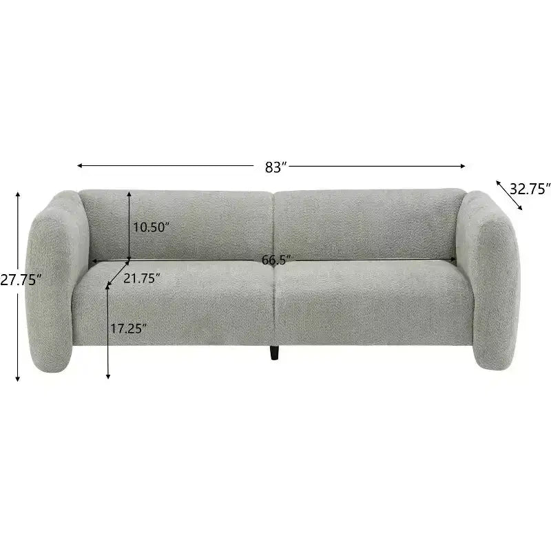 Canapé 3 places Christopher Knight Home Thodore Elegance 83, forme vague
