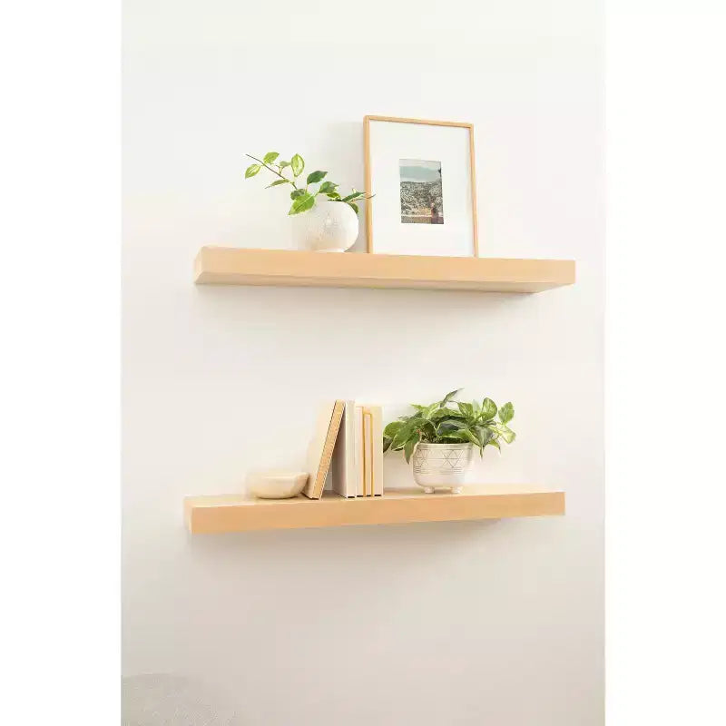 Kate & Laurel All Things Decor Étagères flottantes en bois Havlock 91,4 cm x 20,3 cm Naturel