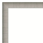Miroir mural en étain brossé de 21 po x 27 po pour meuble-lavabo de salle de bain - Amanti Art : Rectangle moderne, cadre en polystyrène