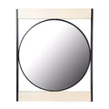 Kiera Grace 30" Logan Metal Round Mirror: Farmhouse Modern Decor, Wall Mount, No Assembly Required