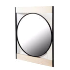 Miroir rond en métal Kiera Grace Logan 30" : Décoration moderne style ferme, fixation murale, aucun assemblage requis