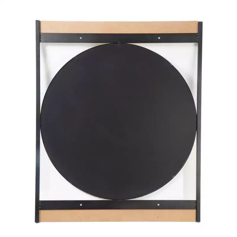 Miroir rond en métal Kiera Grace Logan 30" : Décoration moderne style ferme, fixation murale, aucun assemblage requis