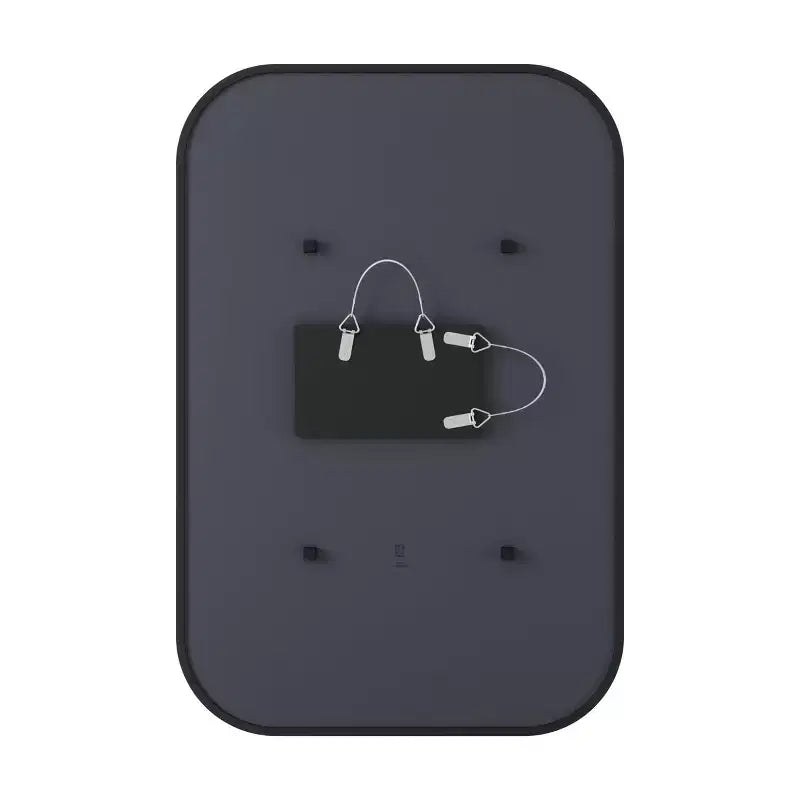 Miroir mural rectangulaire de 24 po x 36 po avec moyeu noir - Umbra : design moderne, aucun assemblage, montage mural