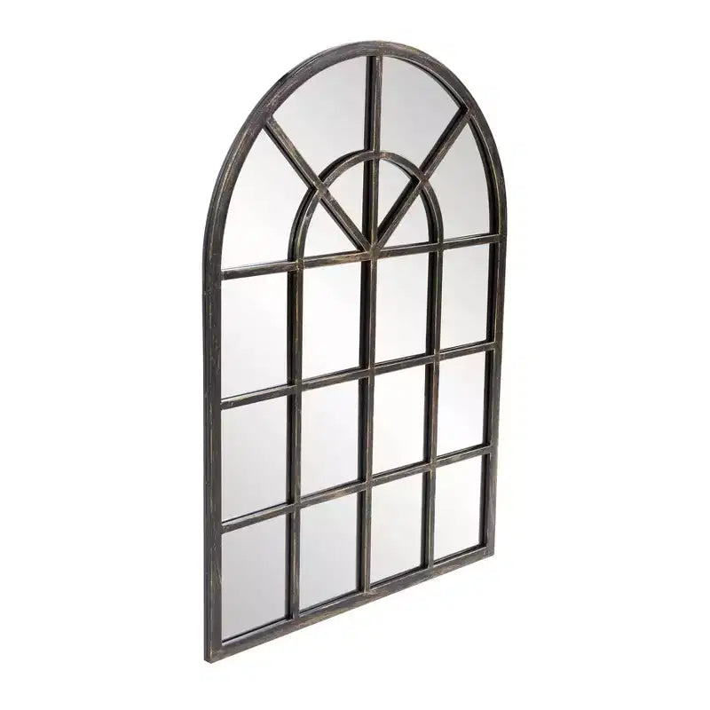 Miroir en métal Howard Elliott à panneau arqué, bronze huilé : Style moderne, 41x29", Aucun assemblage requis