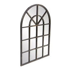 Miroir en métal Howard Elliott à panneau arqué, bronze huilé : Style moderne, 41x29", Aucun assemblage requis