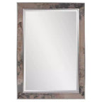 Howard Elliott 40"x30" Rectangular Wall Mirror: Chevron Wood Frame, No Assembly, Wall Mount, Modern Decor
