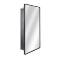 Head West 21"x34" Black Metal Wall Mount Storage Organizer with Glass Shelves