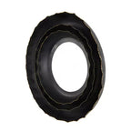 Olivia & May 27"x27" Metal Floral Layered Frame Wall Mirror: Contemporary Round Iron, No Assembly Required