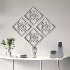Miroir mural Howard Elliott 16"x16" à carrés superposés : style moderne, MDF et verre
