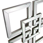 Miroir mural Howard Elliott 16"x16" à carrés superposés : style moderne, MDF et verre