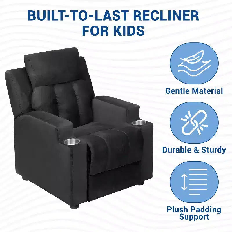 Fauteuil inclinable pour enfants Home Imports Emporium, fauteuil inclinable en peluche pour les tout-petes de 15 ans, fauteuil rembourré confortable pour chambre d'enfant ou chambre à coucher