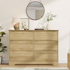 Commode en bois avec 6 tiroirs, commode de rangement longue, meuble de rangement moderne, pour chambre à coucher, salon