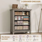 GustoWave Commode 4 tiroirs pour chambre à coucher, commode verticale haute de 88,4 cm avec grand rangement, commode en bois autoportante pour chambre à coucher, salon
