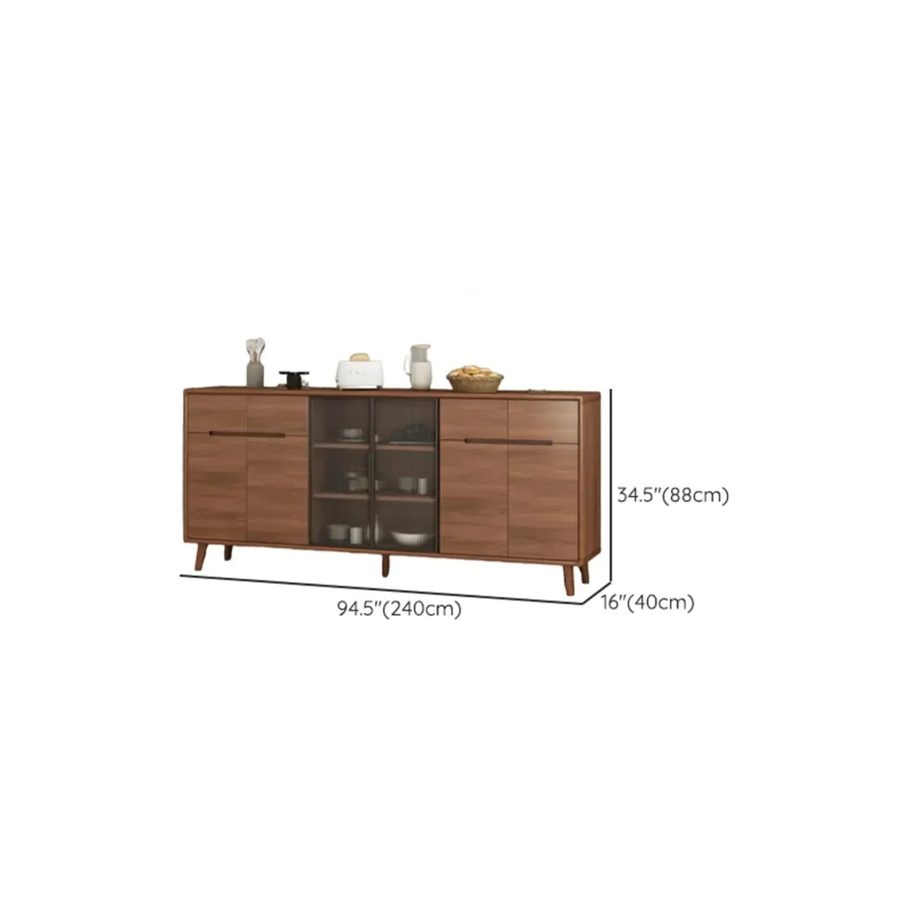 Buffet en bois moderne avec de spacieux placards de rangement