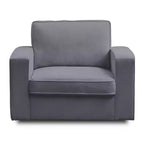 Mjkone Fauteuil pivotant moderne 360°, Fauteuil carré rembourré, Canapé simple confortable en chenille